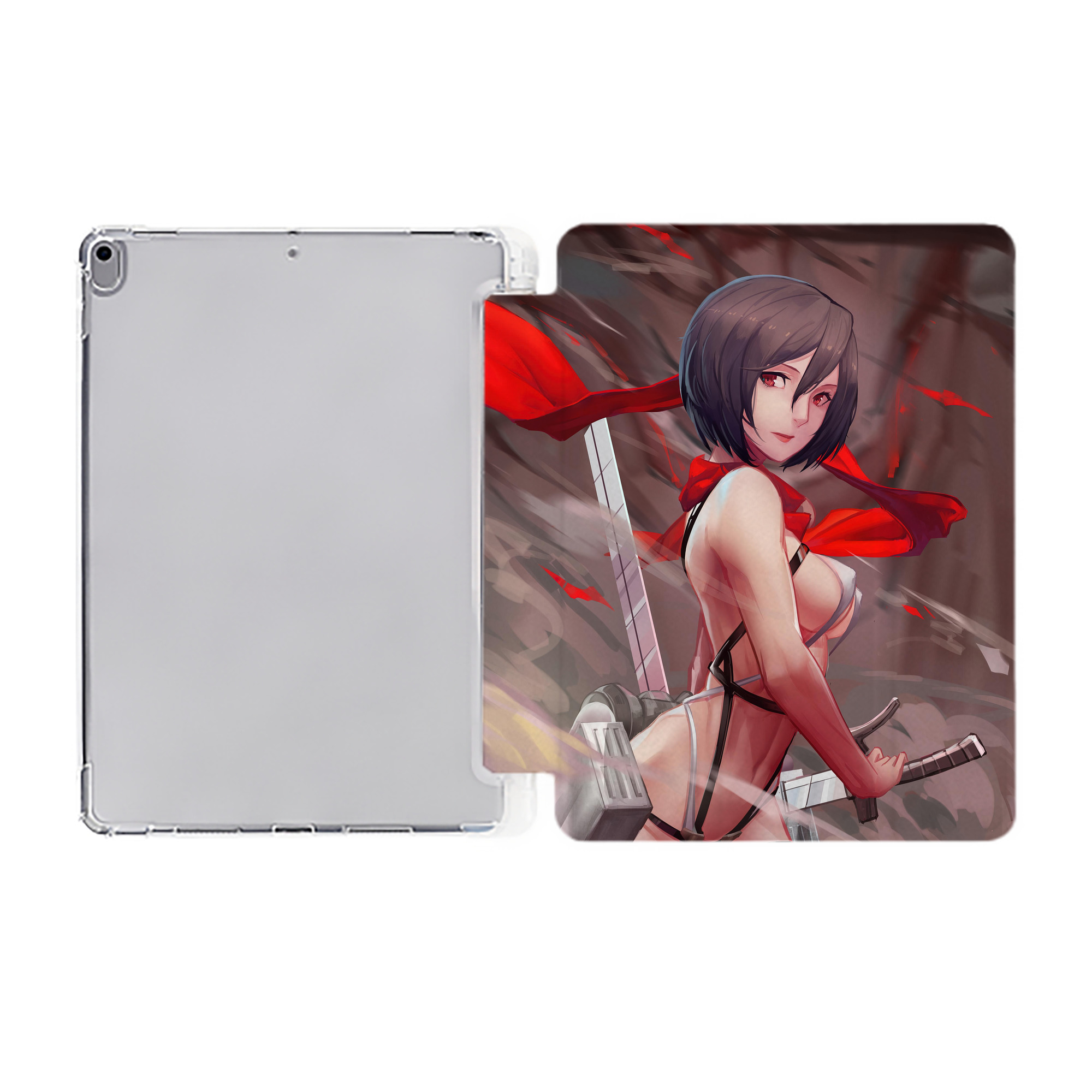（画像用） 進撃の巨人 Attack on Titan IPad ケース ペン収納付き 三つ折りスタンド PUレザー×シリコン 対応機種9.5/10.5/10.9インチ